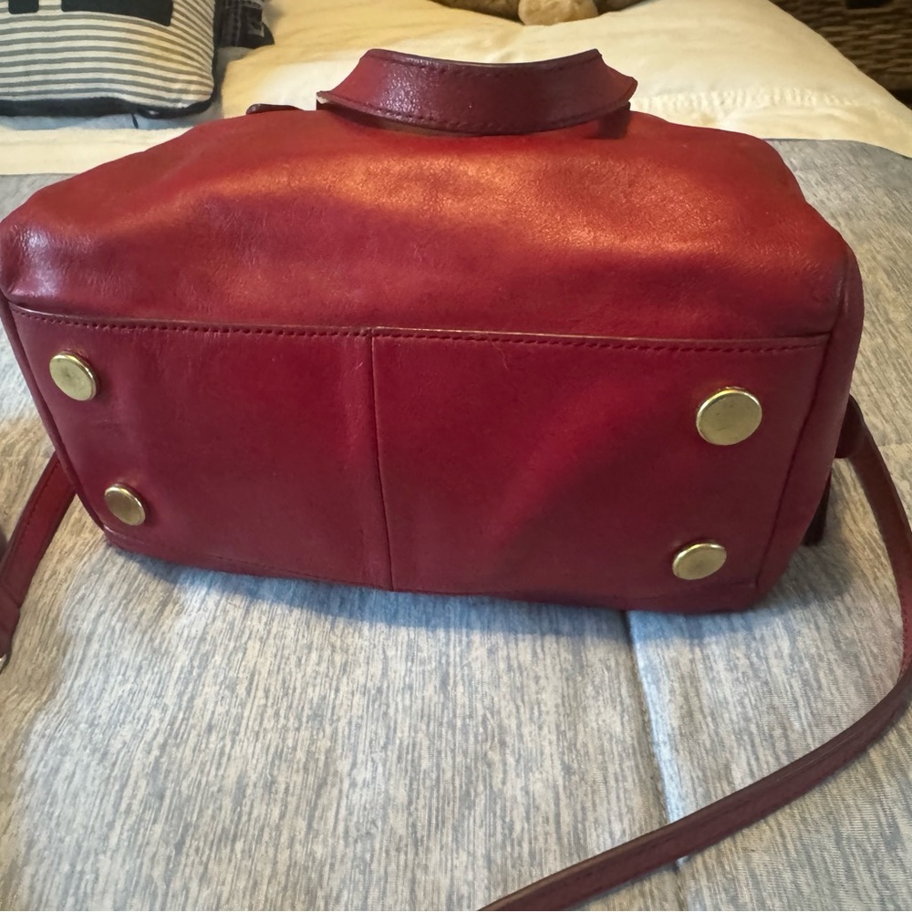 Fossil Oxblood Red Leather Crossbody Bag - Picture 3 of 4